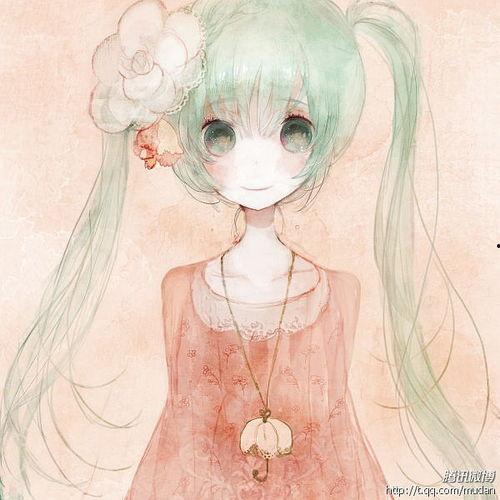 网红吃瓜头像插画女孩